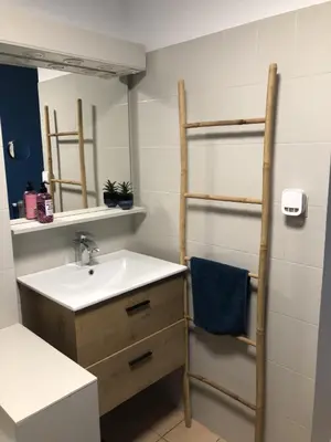 Salle de bains dans l'établissement chambre 24h du mans