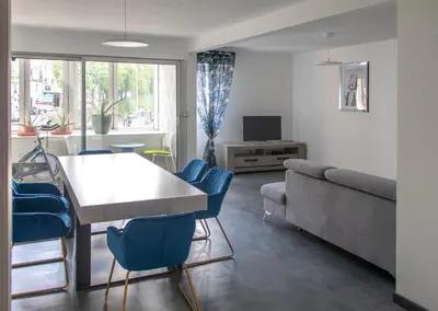 Coin salon dans l'établissement Appartement en résidence Le Mans