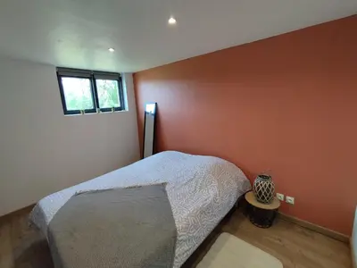 Un ou plusieurs lits dans un hébergement de l'établissement Chalet - Proche circuit - Au Calme