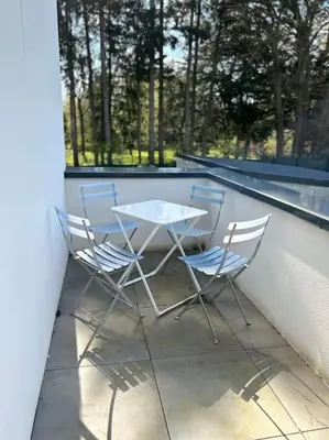 Balcon ou terrasse dans l'établissement Appartement Le Mans proche du circuit des 24h