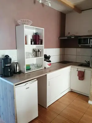 Cuisine ou kitchenette dans l'établissement La Grange de la Gandonnerie