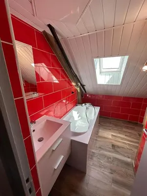 Salle de bains dans l'établissement chez Effat et marie T A C 2