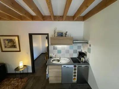 Cuisine ou kitchenette dans l'établissement Appartement Plein Pied Arrow Wood La Flèche