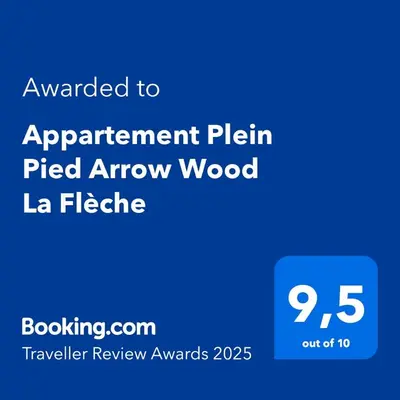 Certificat, récompense, panneau ou autre document affiché dans l'établissement Appartement Plein Pied Arrow Wood La Flèche