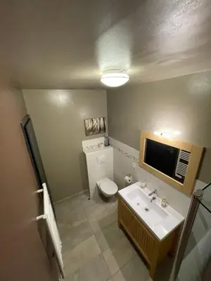 Salle de bains dans l'établissement Appartement Plein Pied Arrow Wood La Flèche