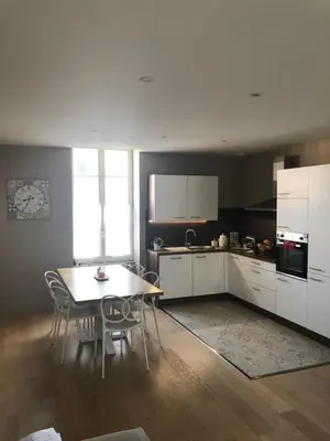 Cuisine ou kitchenette dans l'établissement Jardin des Plantes