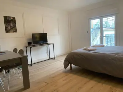Télévision ou salle de divertissement dans l'établissement Loft avec parking centre Tours et bord du Cher Loire Valley