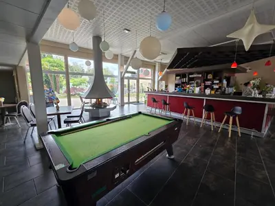 Billard dans l'établissement Richelieu et les mille châteaux