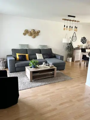 Coin salon dans l'établissement Appartement une chambre proche centre ville et transports