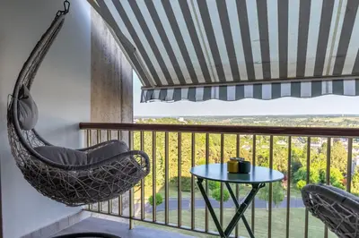 Balcon ou terrasse dans l'établissement Le Studio Enchanté - Vue Magique de Montrichard