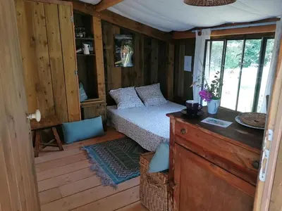 Un ou plusieurs lits dans un hébergement de l'établissement La Robinière Maison d'Hôtes