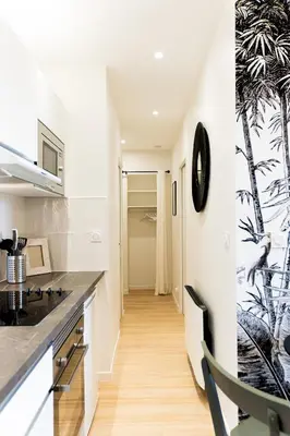 Cuisine ou kitchenette dans l'établissement Le Tropical - Beau logement centre - Gare - Tram