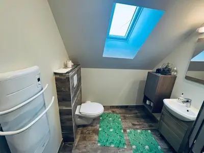 Salle de bains dans l'établissement Charmante maison à Blois - Terrasse privée - 8 pers