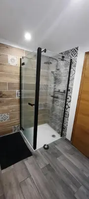 Salle de bains dans l'établissement La petite ferme 37
