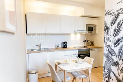 Cuisine ou kitchenette dans l'établissement Le provençal - Beau T2 centre ville - Gare - Tram