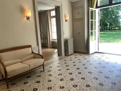 Coin salon dans l'établissement Propriété standing Loire Valley
