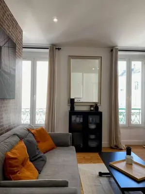 Coin salon dans l'établissement Le New York Appart' T1 Bis au centre du MANS
