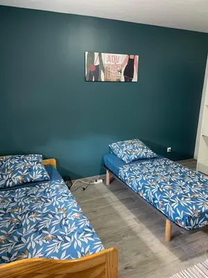Un ou plusieurs lits dans un hébergement de l'établissement La résidence du Franc Palais 2