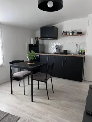Cuisine ou kitchenette dans l'établissement Le gargantua, appartement à 500m du château