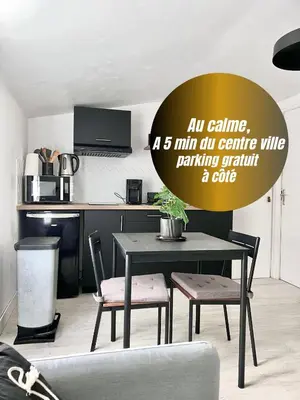 Cuisine ou kitchenette dans l'établissement Le gargantua, appartement à 500m du château