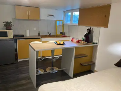 Cuisine ou kitchenette dans l'établissement Giret's Studio privé