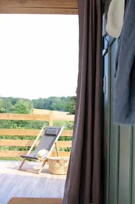 Balcon ou terrasse dans l'établissement Gîte de la Forge, le Grenier