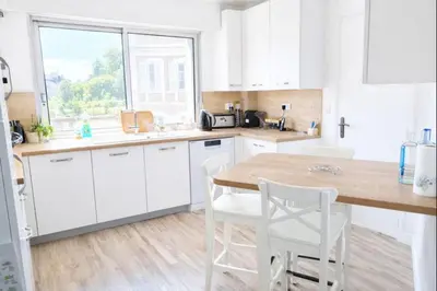 Cuisine ou kitchenette dans l'établissement Appartement lumineux 180 m2 - 4 chambres -Hypercentre - proximité tramway