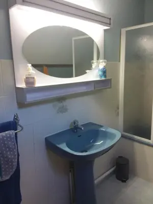 Salle de bains dans l'établissement Verdure tourangelle