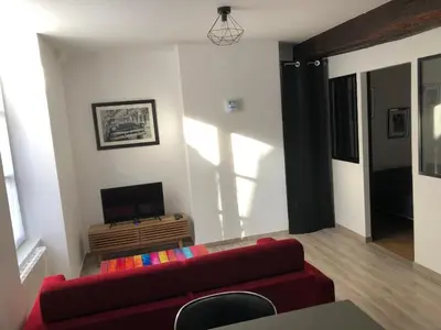 Télévision ou salle de divertissement dans l'établissement Appartement atelier dans vieux blois