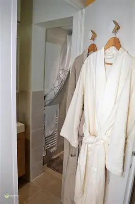 Salle de bains dans l'établissement Gïte Chantemerle