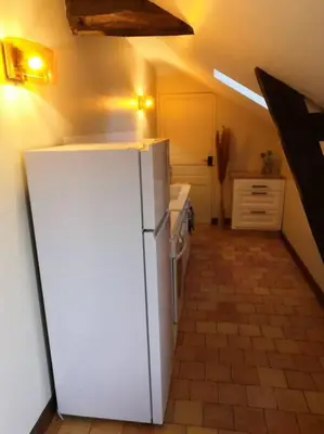 Cuisine ou kitchenette dans l'établissement Studio proche zoo de la Flèche