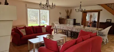 Coin salon dans l'établissement Domaine des Aulnaies - Beauval - Mareuil sur Cher