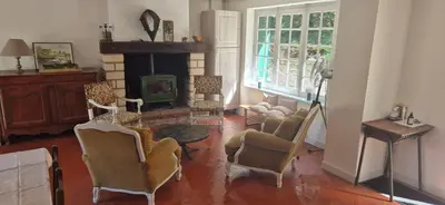 Coin salon dans l'établissement Domaine des Aulnaies - Beauval - Mareuil sur Cher