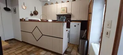 Cuisine ou kitchenette dans l'établissement Gîte Lauréline - Familial et Authentique