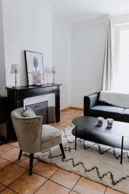 Coin salon dans l'établissement Maison Madeleine