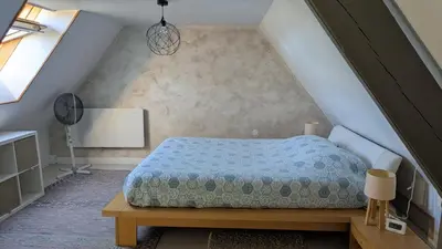 Un ou plusieurs lits dans un hébergement de l'établissement La dépendance, petite maison au calme 1Chambre