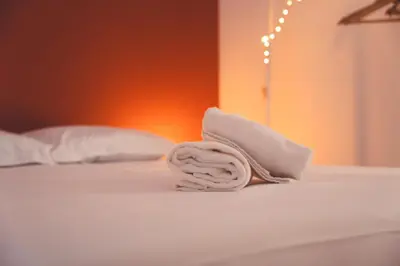 Un ou plusieurs lits dans un hébergement de l'établissement Le Gamay Appartement 6 personnes