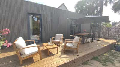 Terrasse ou espace extérieur de l'établissement Mini maison au coeur de la Loire