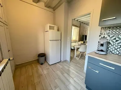 Cuisine ou kitchenette dans l'établissement Maison