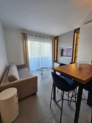 Coin salon dans l'établissement Grammont 5 - Appartement luxueux à Tours