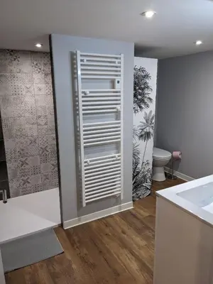Salle de bains dans l'établissement Un appart' à la campagne