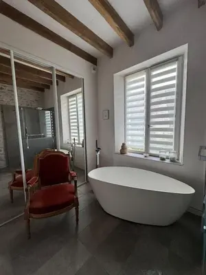 Salle de bains dans l'établissement Domaine Le Pineau Private Pool & Nordic Jacuzzi Loire Valley