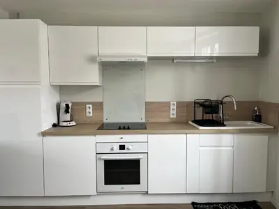 Cuisine ou kitchenette dans l'établissement Gîte Au Coeur d’Azay