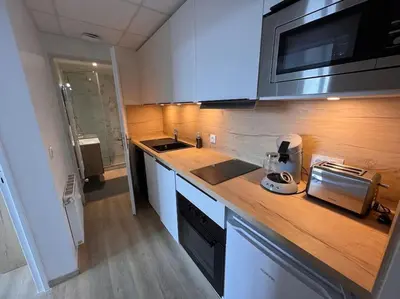 Cuisine ou kitchenette dans l'établissement Appartement proche des prébendes