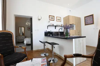 Cuisine ou kitchenette dans l'établissement Nature & Chateaux