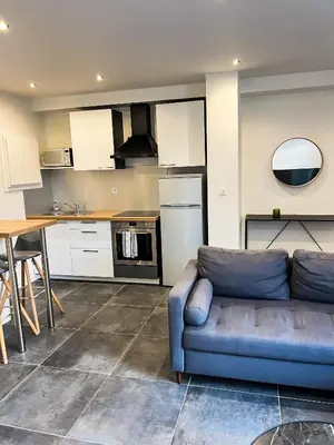 Cuisine ou kitchenette dans l'établissement Charmant Appartement au Cœur de Blois