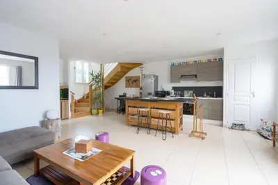 Cuisine ou kitchenette dans l'établissement La Guinebaudière - Maison avec terrasse