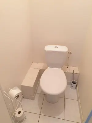 Salle de bains dans l'établissement Le Relais du Chateau