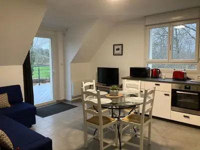 Cuisine ou kitchenette dans l'établissement Gîte du Pré Rond