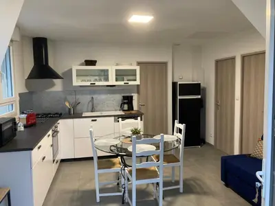 Cuisine ou kitchenette dans l'établissement Gîte du Pré Rond